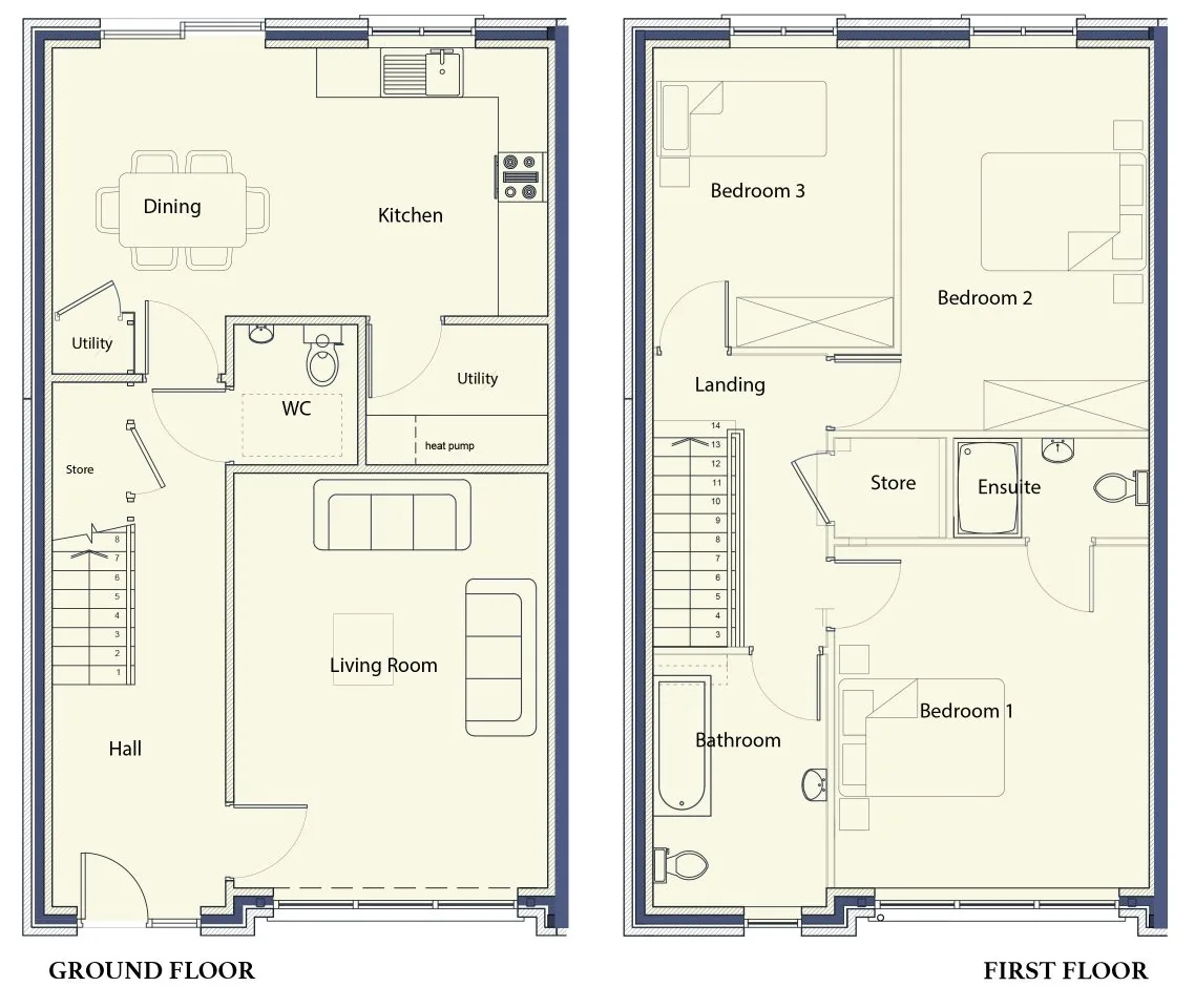 House Type B floor plans